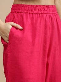 De Moza Women Festive Pants Fuchsia