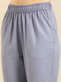 Cigarette Pants-Powder Blue - De Moza
