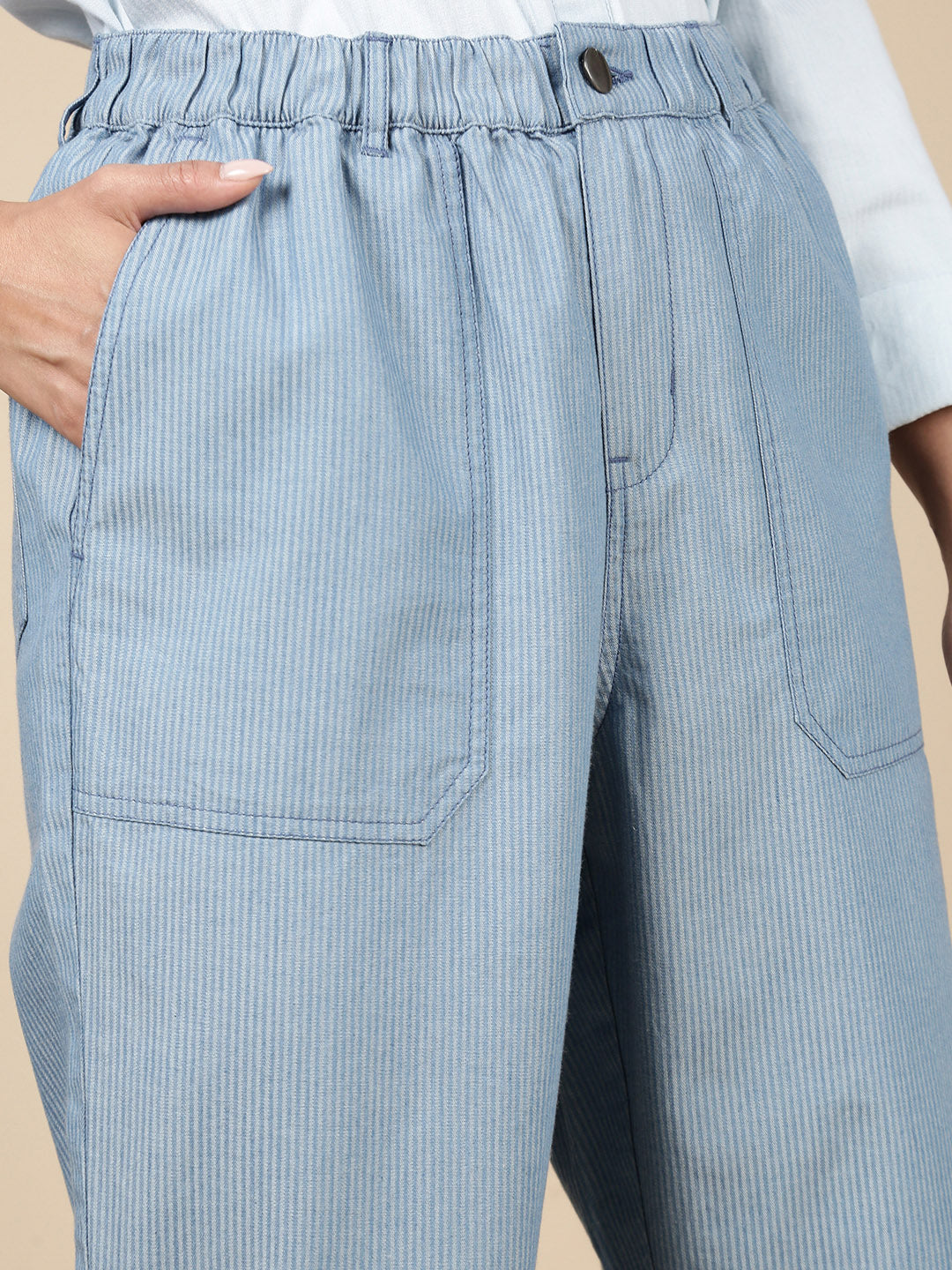 Straight Pant-Mid Blue