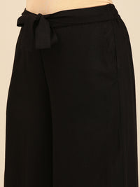 Tie Up Culottes-Black - De Moza