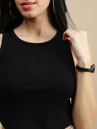 De Moza Women Casual Top Black