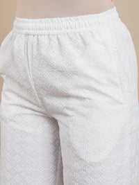 De Moza Women Casual Palazzo White