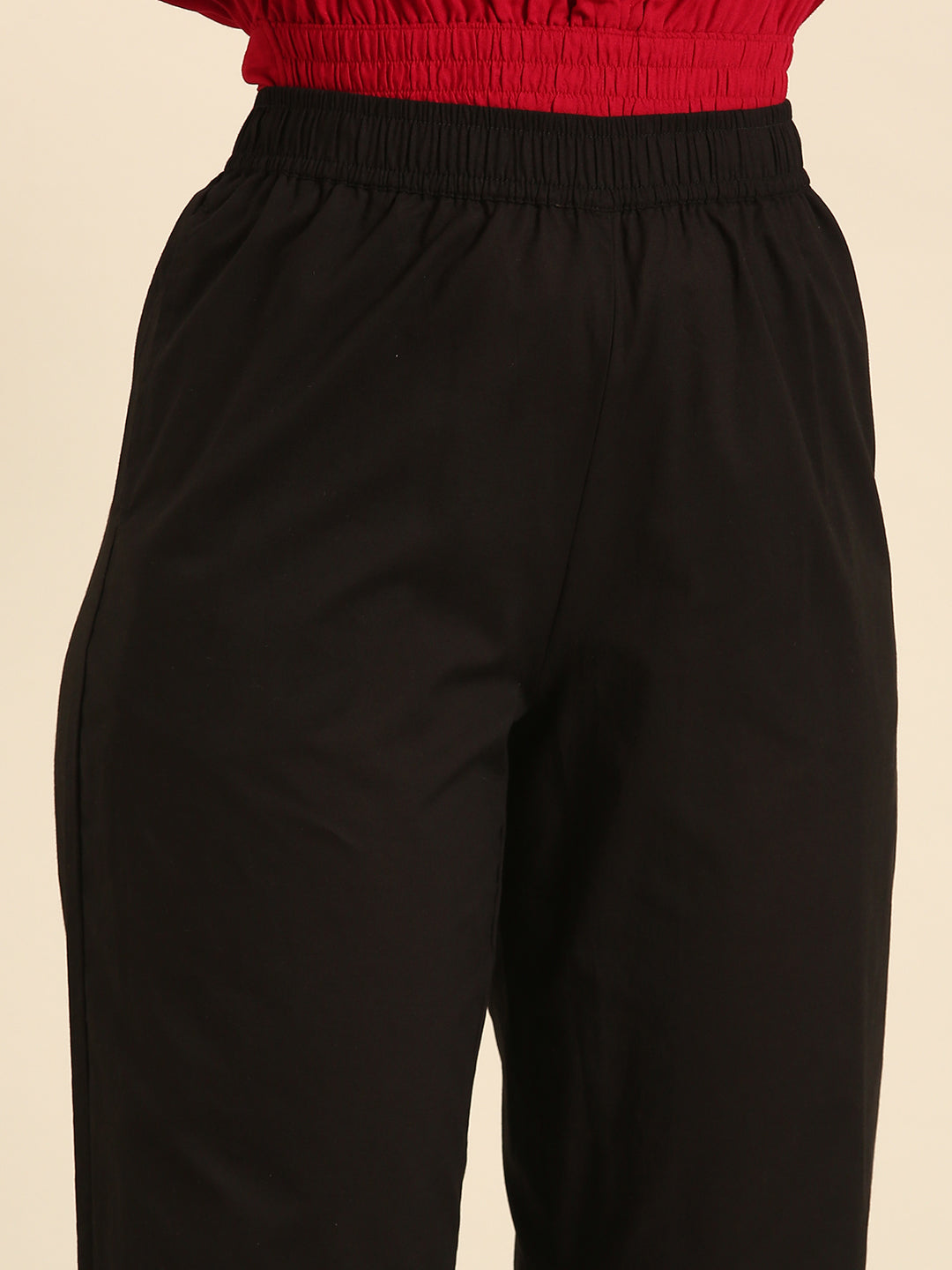 Straight Pant-Black - De Moza