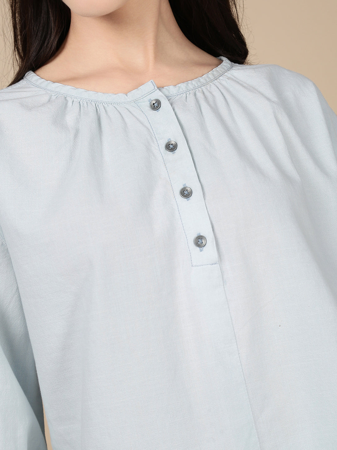 Denim Top-Ice Blue