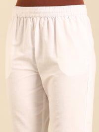 Cigarette Pants-White - De Moza
