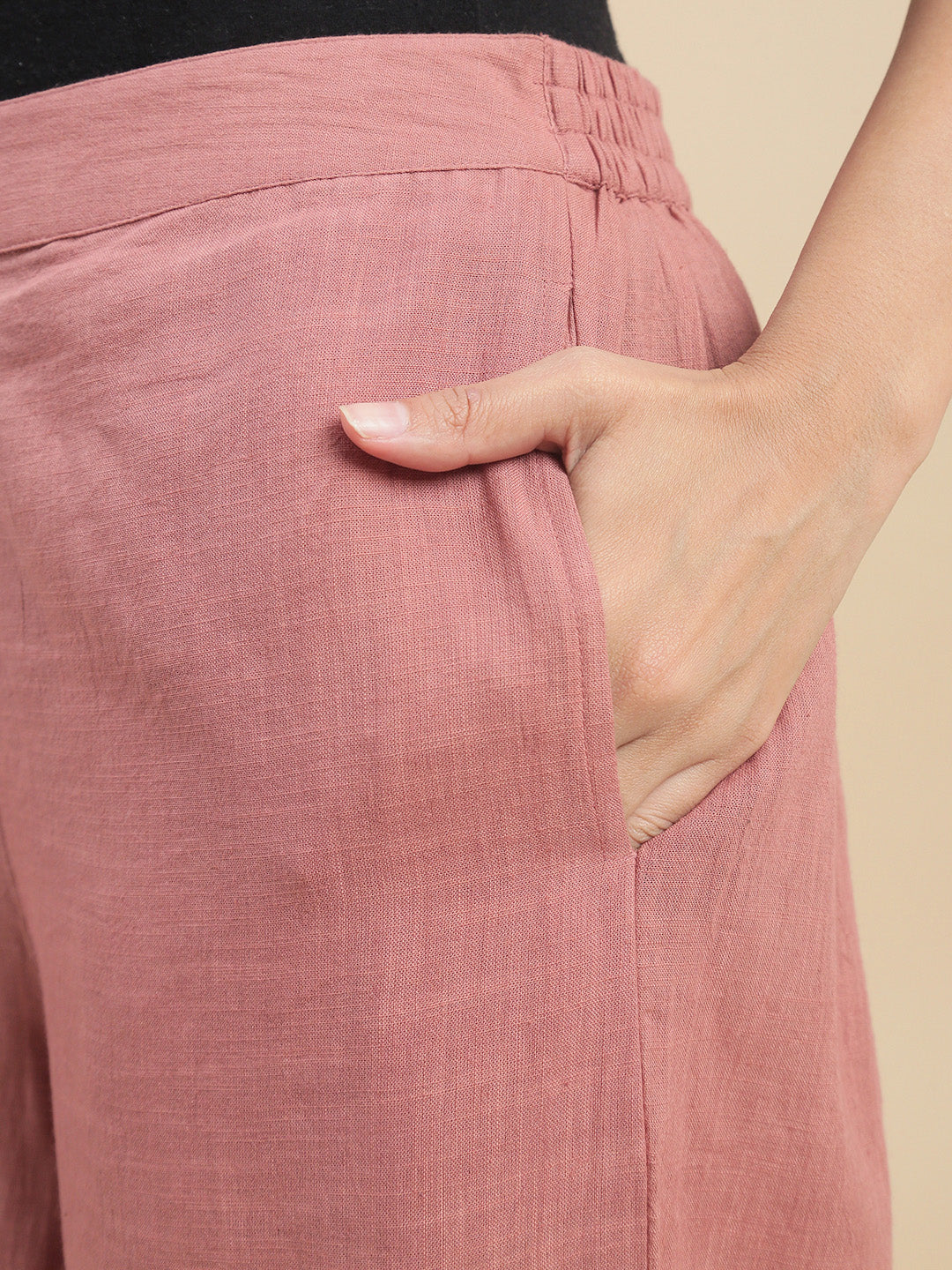 De Moza Women Casual Palazzo Peach - De Moza