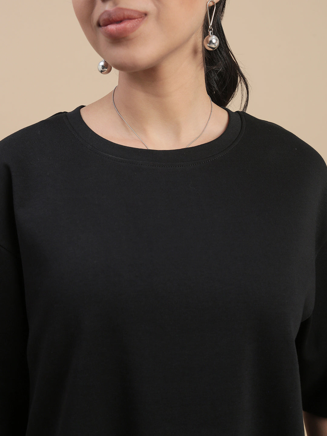 De Moza Women Casual T-shirt Black - De Moza