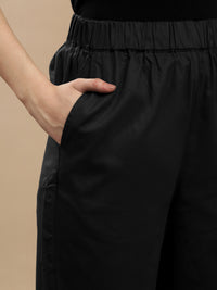 De Moza Women Casual Pants Black