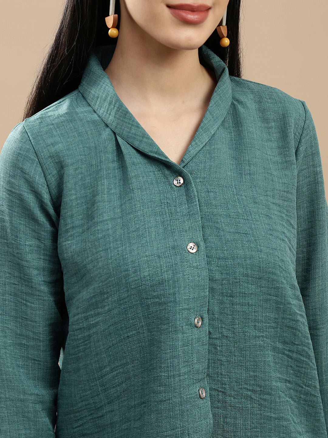 De Moza Women Casual Top Dark Teal