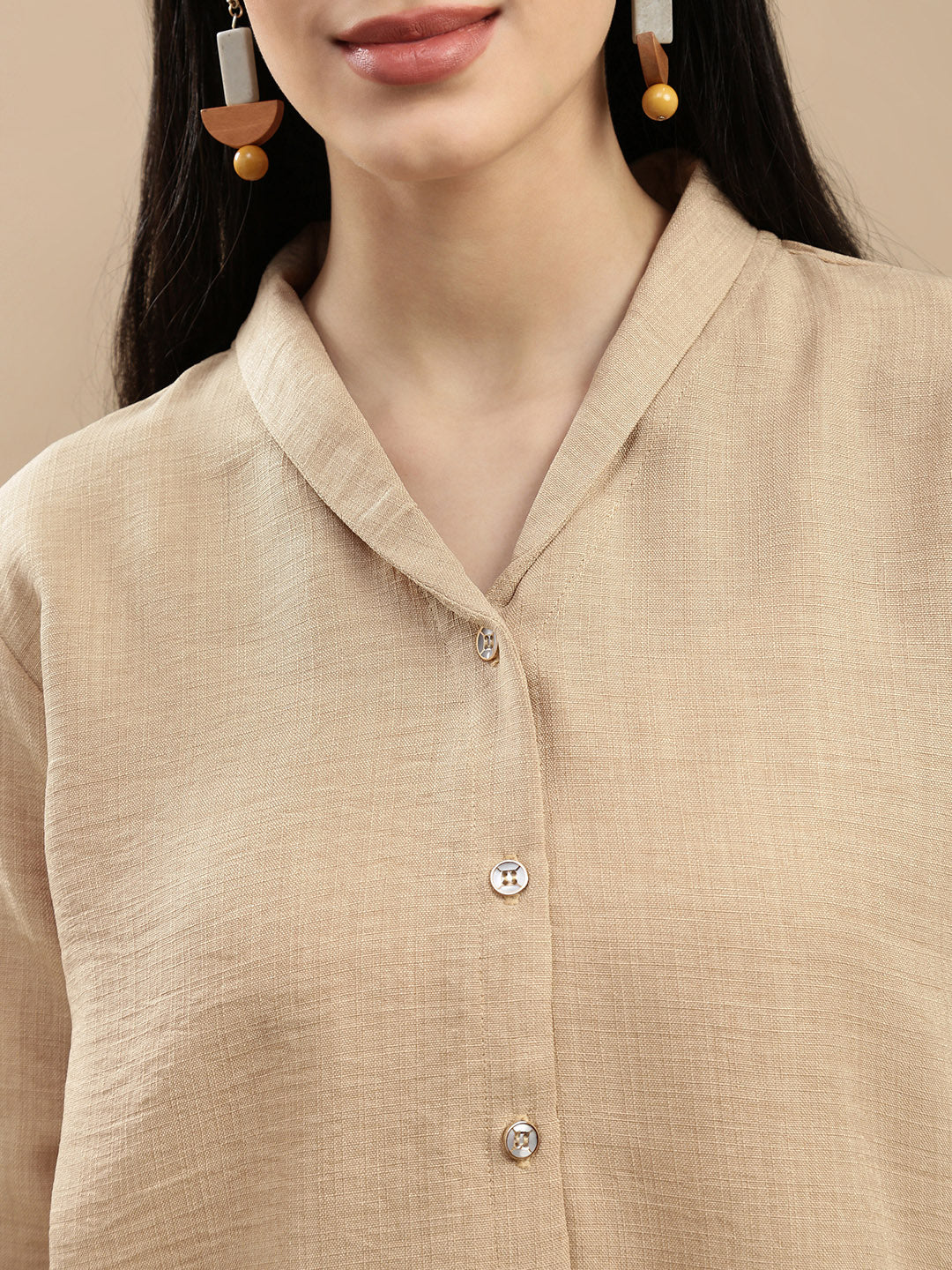 De Moza Women Casual Top Beige