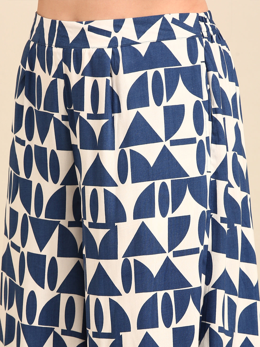 Culottes All Over Print-Blue - De Moza