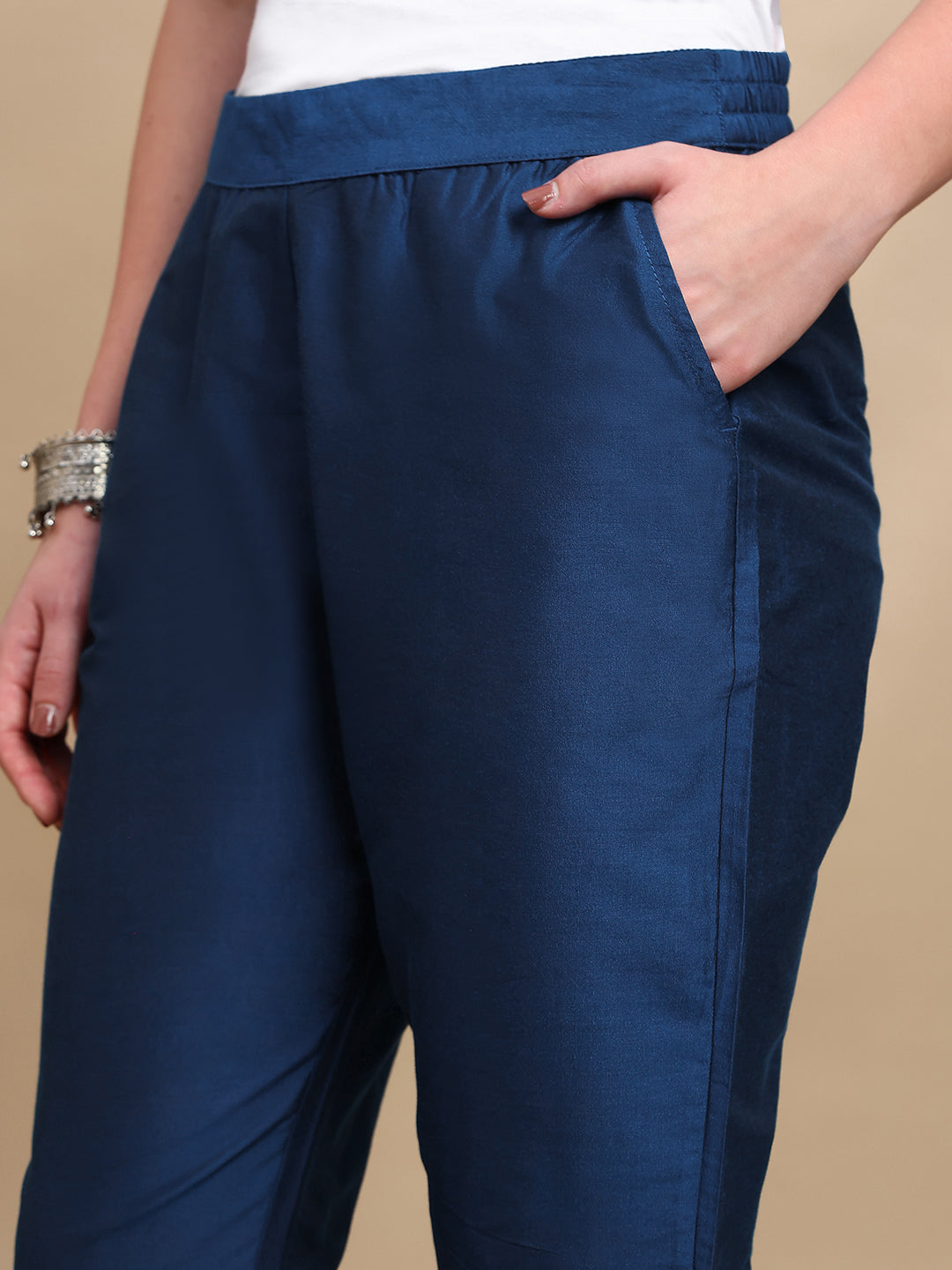 De Moza Women Casual Pants Royal Blue - De Moza