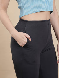 De Moza Women Casual Tregging Dark Grey