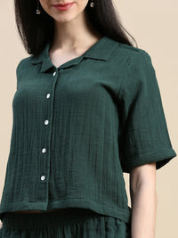 Crop Top-Green - De Moza