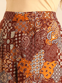 Printed Culottes-Brown - De Moza