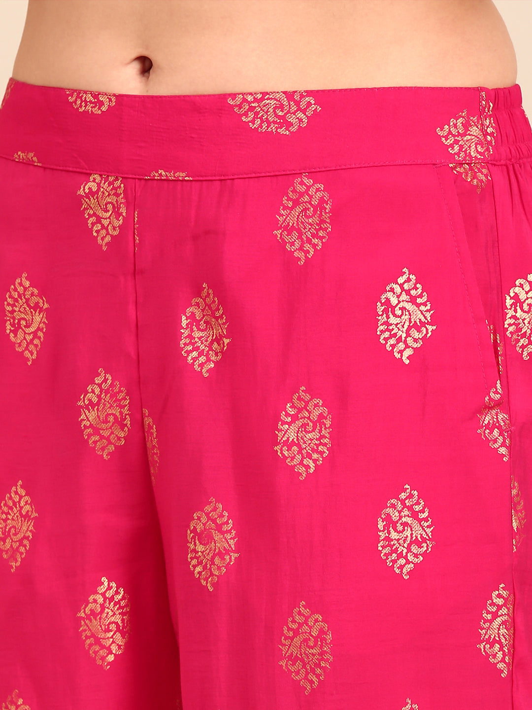 Palazzo All Over Print-Pink - De Moza