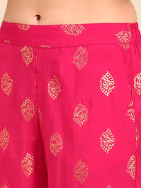 Palazzo All Over Print-Pink - De Moza