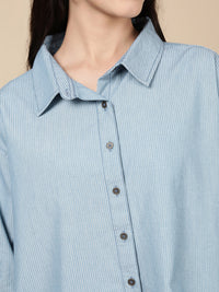 Denim Shirt-Mid Blue