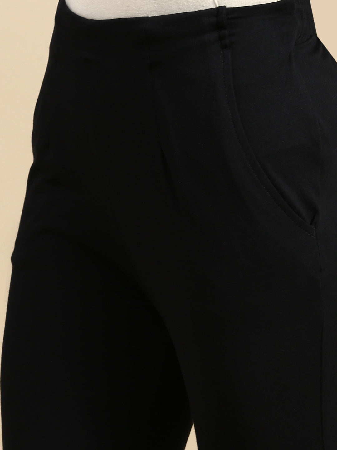 Super Stretch Kurti Pant-Black - De Moza