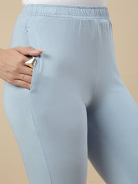 Women's Needle Pants Powder Blue - De Moza