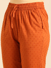 Straight Pant-Flame Orange - De Moza
