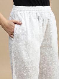 De Moza Women Casual Palazzo White