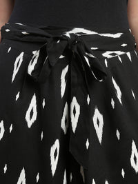 De Moza Women's Officewear Co-ords (Crop Shirt & Palazzo) Black - De Moza