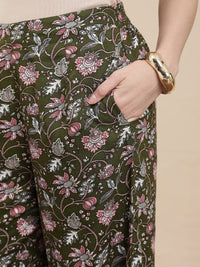 De Moza Women Festive Palazzo Deep Green