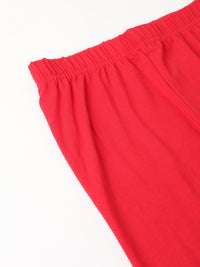 De Moza Girls 3/4th Leggings Red