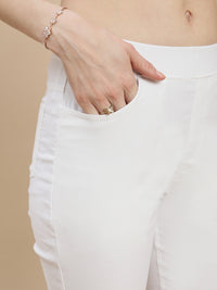 De Moza Women Casual Jegging White