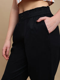 De Moza Women Casual Pants Black - De Moza