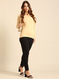 T-Shirt Long Sleeve-Beige - De Moza