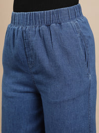 De Moza Women Casual Palazzo Mid wash