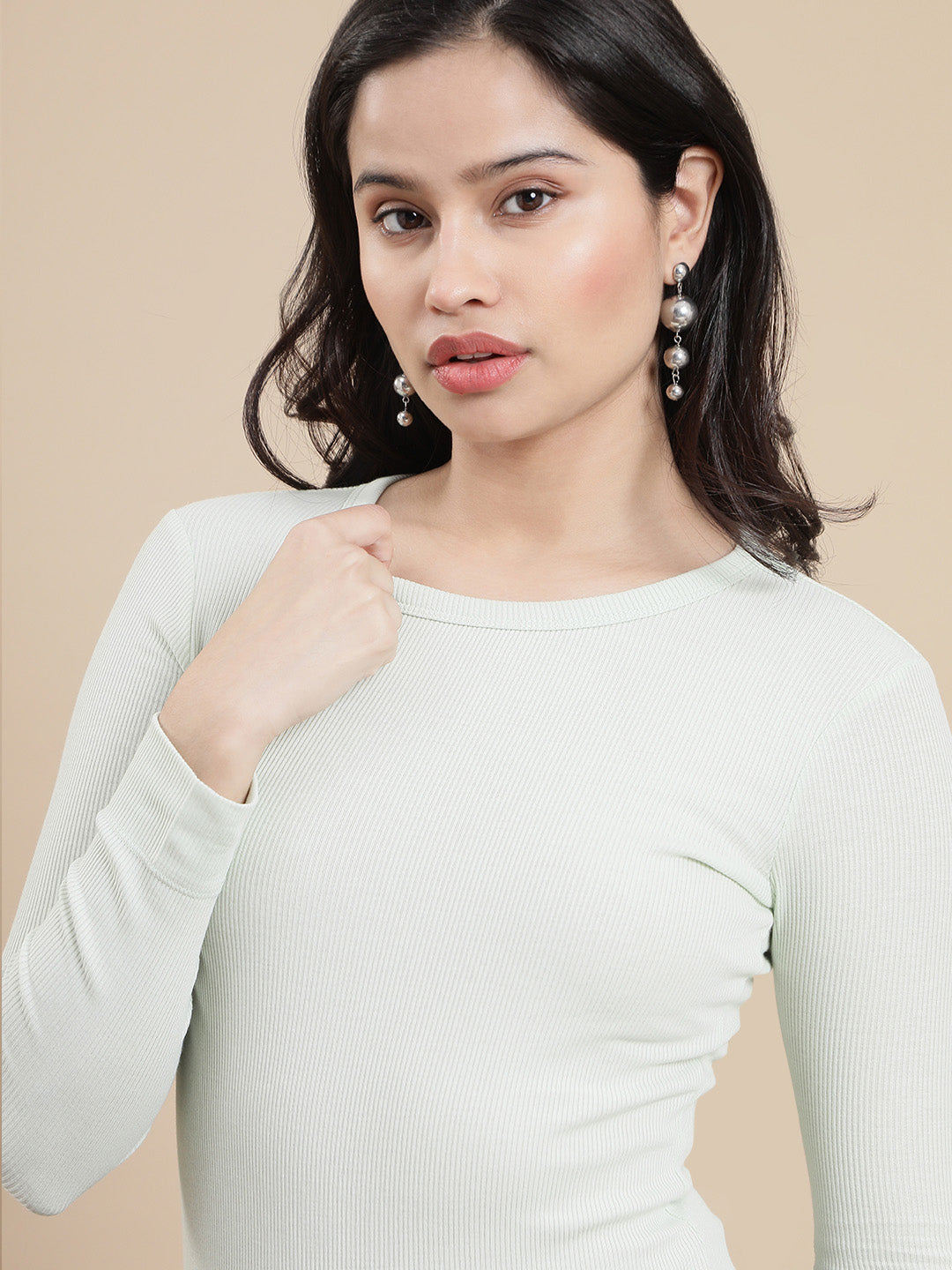 De Moza Women Casual Top Fog green