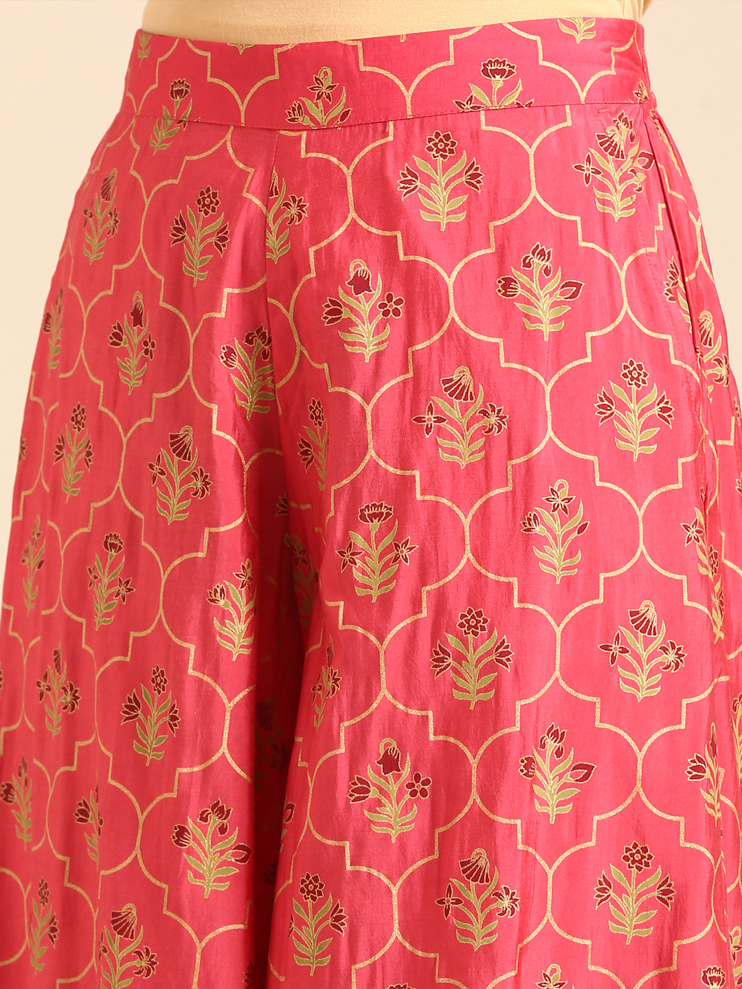 Palazzo All Over Print-Coral - De Moza