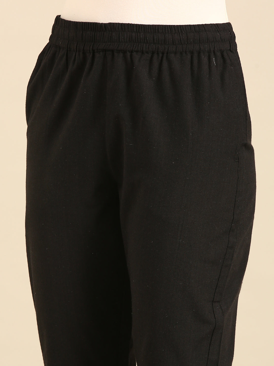 Straight Pant-Black - De Moza