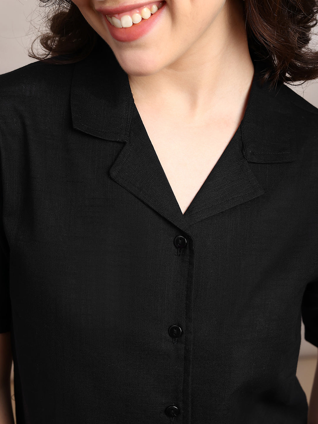 De Moza Women Casual Top Black