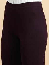 Ankle Length Leggings Viscose-Deep Purple - De Moza