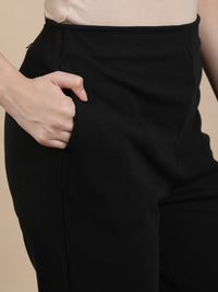 De Moza Women Casual Tregging Black