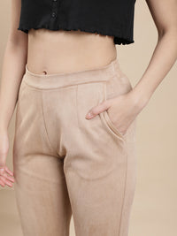 De Moza Women Casual Pants Beige