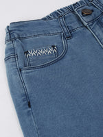 PIPIN Girls Denim Shorts Dark Blue