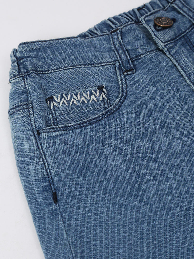 PIPIN Girls Denim Shorts Dark Blue