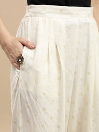 De Moza Women Festive Palazzo Offwhite - De Moza