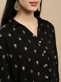 De Moza Women Festive Top Black