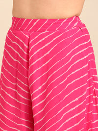 Palazzo All Over Print-Pink - De Moza