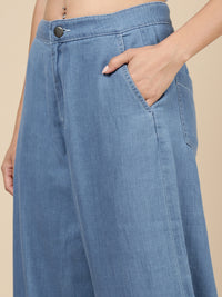 Wide Leg Pant-Ice Blue