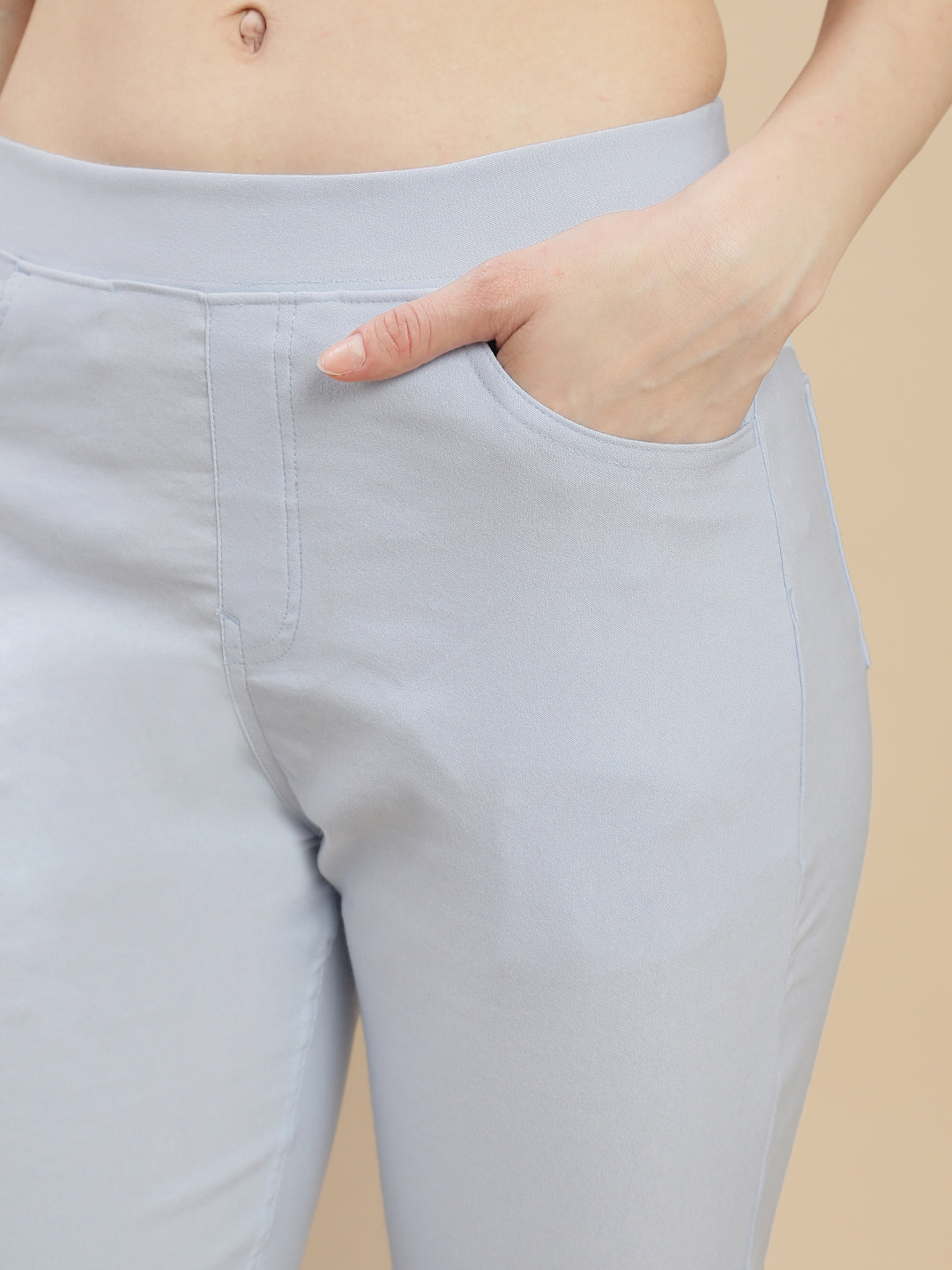 De Moza Women's Casual Jegging Ice blue - De Moza