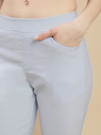 De Moza Women's Casual Jegging Ice blue - De Moza