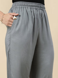 Straight Pant-Grey