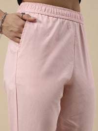 Casual Straight Pant-Baby Pink